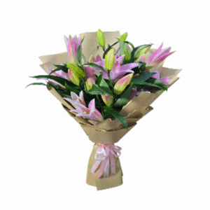 Classic pink lily bouquet