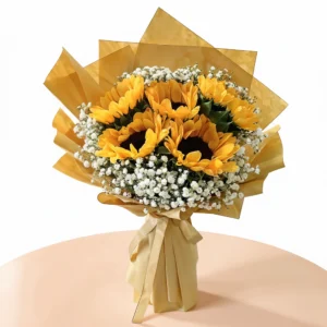 Golden sunflower bouquet